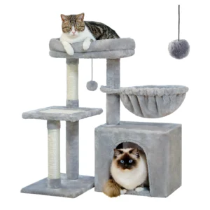 Grey Cat Activity Tower