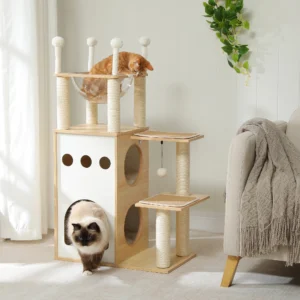 Modern Wooden Cat Tower